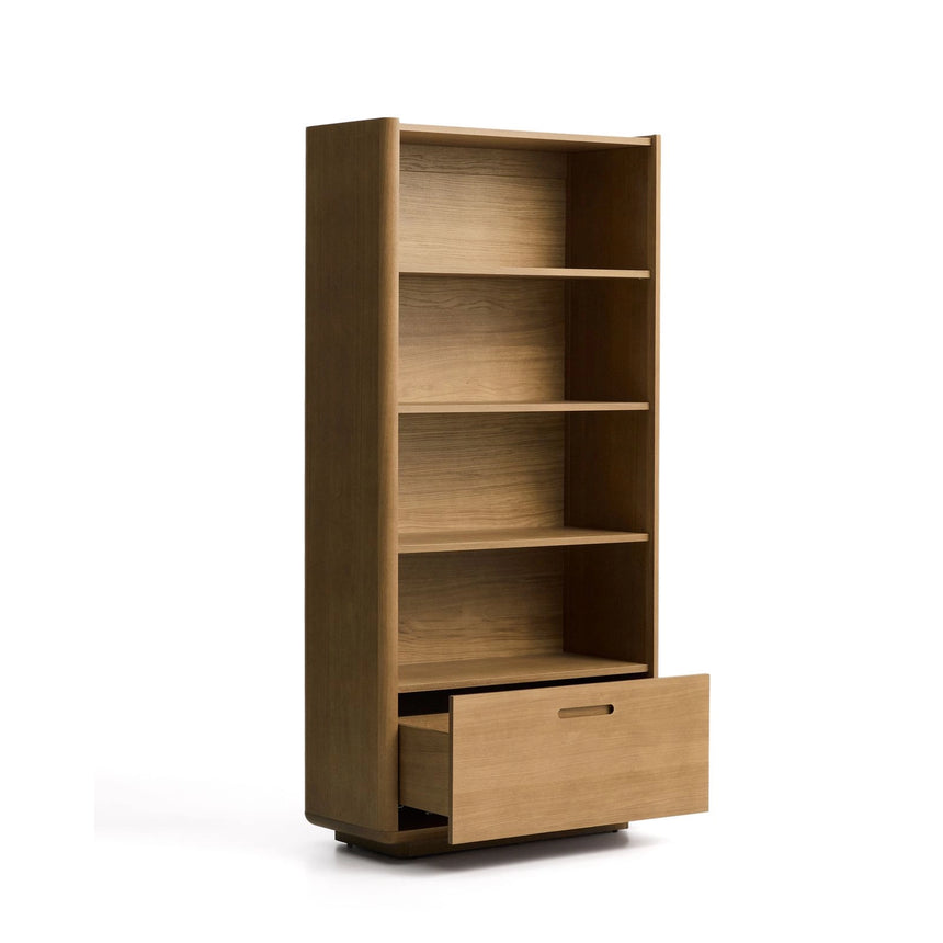 Regal Arelida aus Furnier sowie Massivholz aus Eiche mit hellbraunem Finish 90 x 185 cm von Kave Home – Bild 7