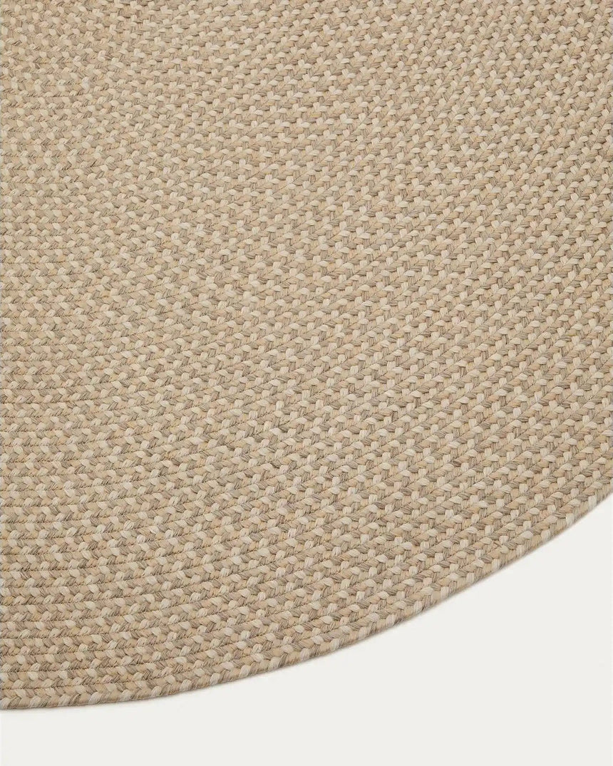 Rodhe Teppich oval 100 % PET beige 160 x 230 cm von Kave Home – Bild 4