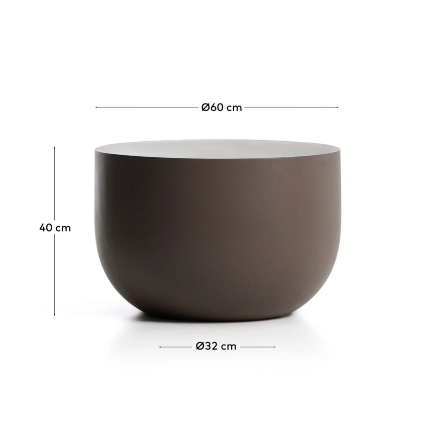 Runder Couchtisch Garbet aus braunem Zement, Ø 60 cm von Kave Home – Bild 4