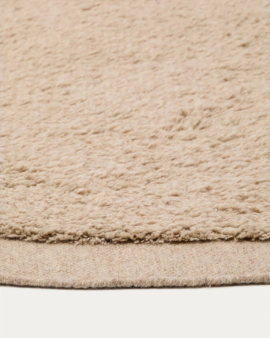 Runder Teppich Marely aus Wolle beige Ø 200 cm von Kave Home – Bild 6