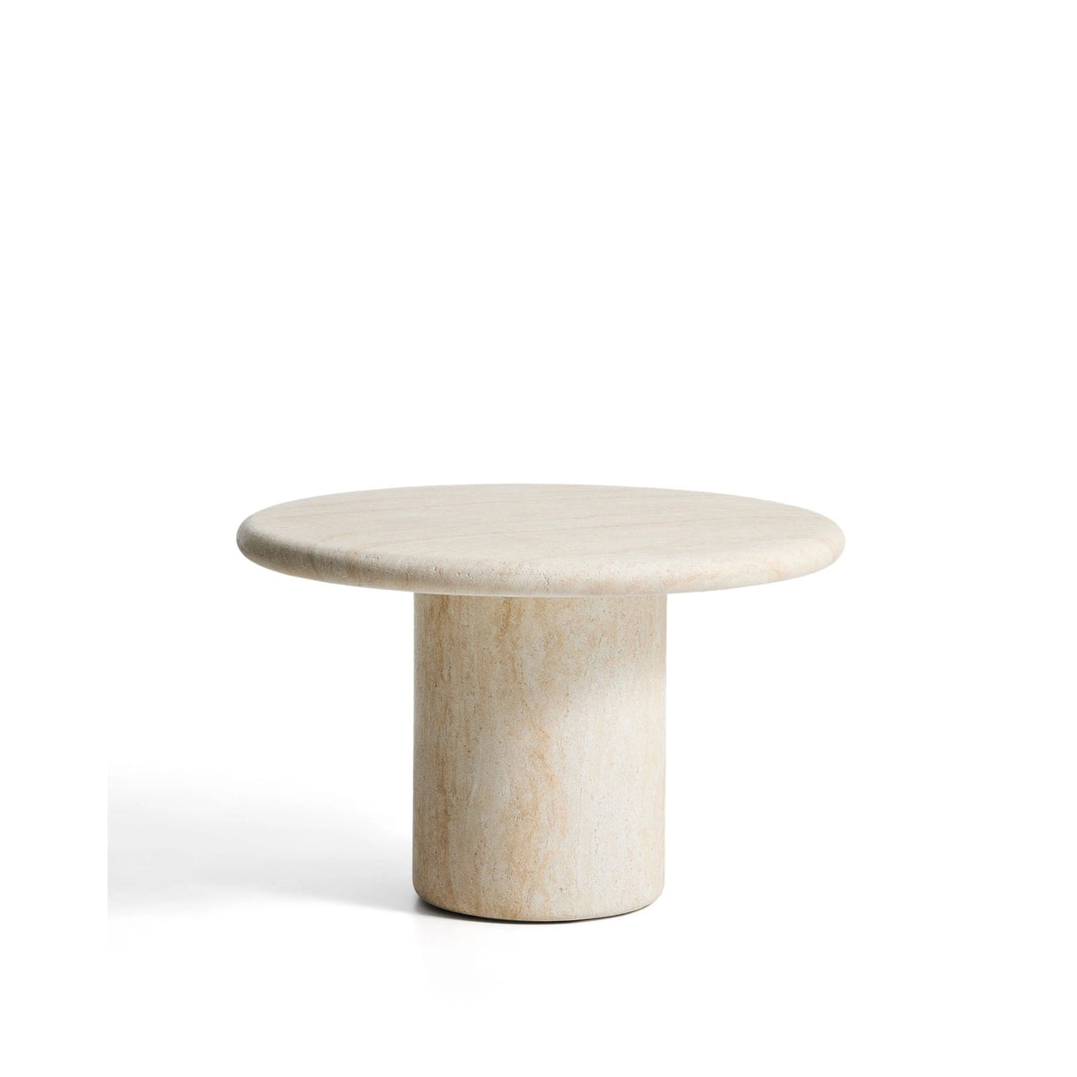 Runder Tisch Drasi aus Zement mit Finish in Travertinoptik, Ø 122 cm von Kave Home – Bild 1