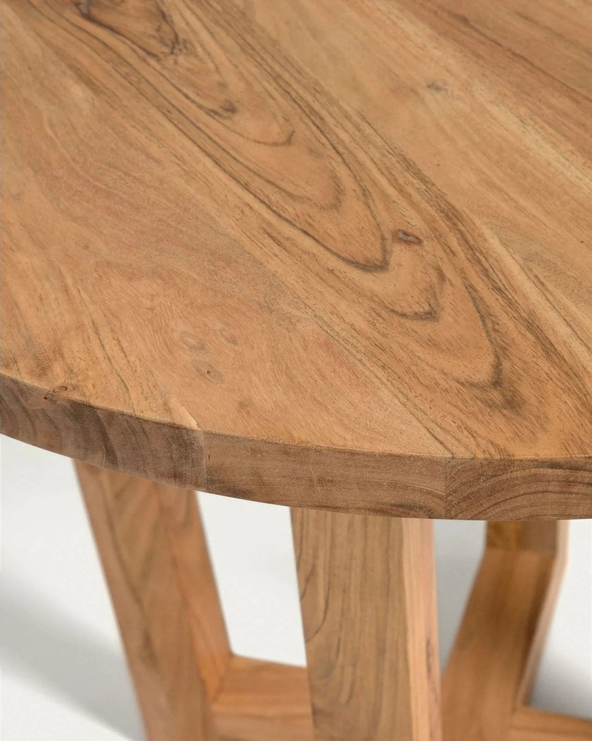 Runder Tisch Nahla aus massivem Akazienholz mit natürlichem Finish, Ø 90 cm, FSC 100 % von Kave Home – Bild 6