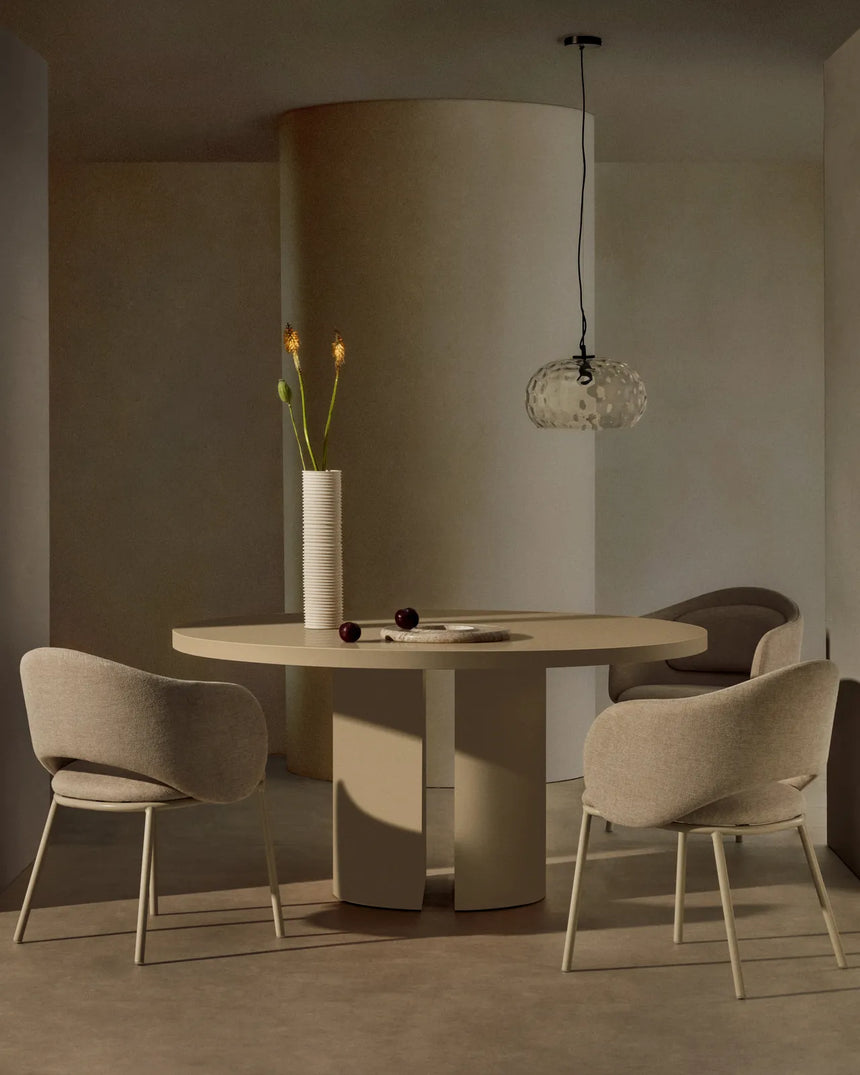 Runder Tisch Nealy aus lackiertem Holz mit eierschalfarbenem Finish Ø 150 cm von Kave Home – Bild 2