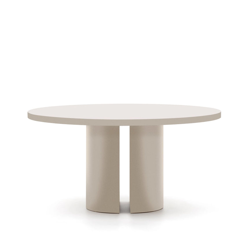 Runder Tisch Nealy aus lackiertem Holz mit eierschalfarbenem Finish Ø 150 cm von Kave Home – Bild 5