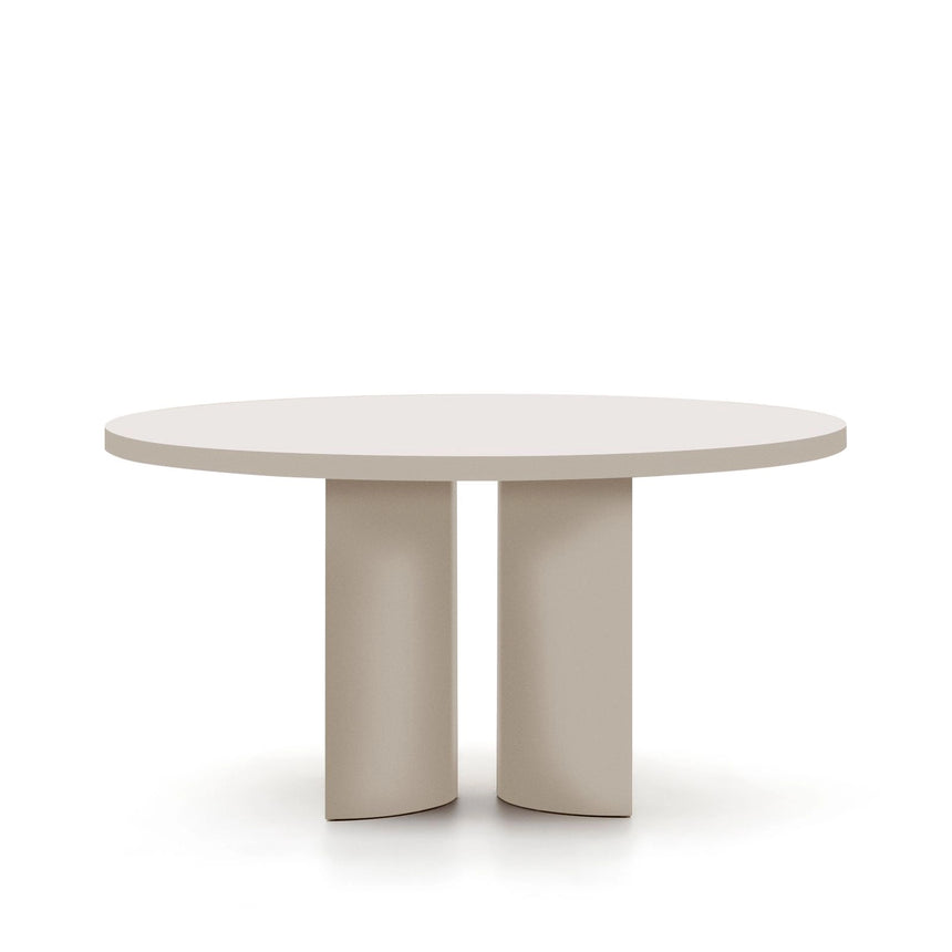 Runder Tisch Nealy aus lackiertem Holz mit eierschalfarbenem Finish Ø 150 cm von Kave Home – Bild 7
