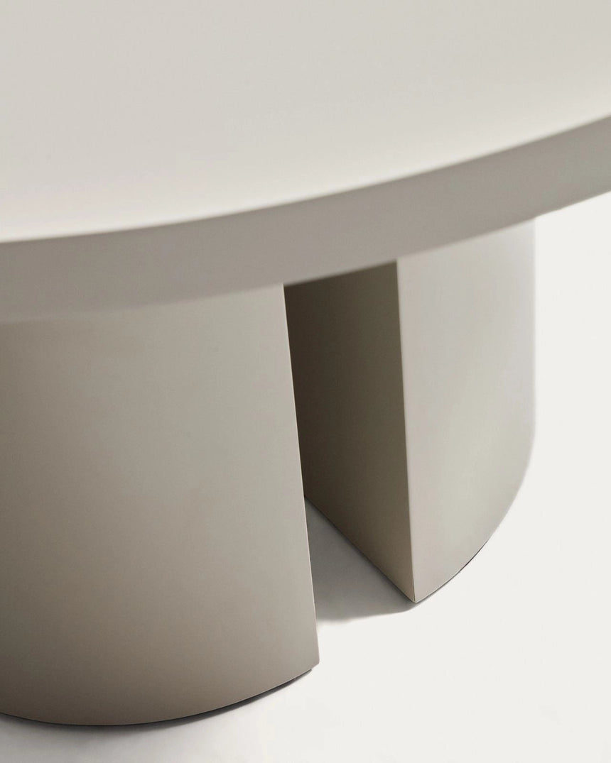 Runder Tisch Nealy aus lackiertem MDF mit eierschalfarbenem Finish Ø 120 cm von Kave Home – Bild 6