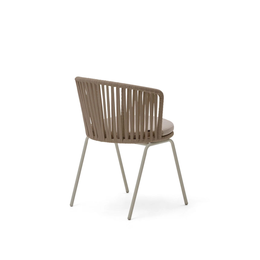 Saconca Outdoor Stuhl aus Seil und verzinktem Stahl in Beige von Kave Home – Bild 3