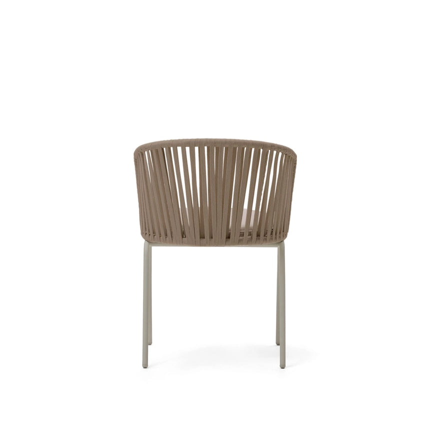 Saconca Outdoor Stuhl aus Seil und verzinktem Stahl in Beige von Kave Home – Bild 5