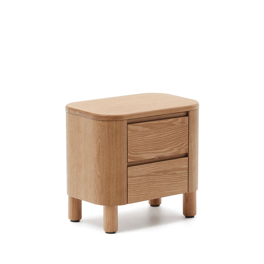 Salaya Nachttisch aus Eschenfurnier 55 x 50 cm von Kave Home – Produktbild 9