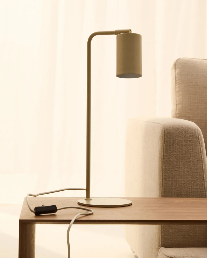 Schreibtischlampe Manie aus Metall mit beigem, texturiertem Finish von Kave Home – Bild 2