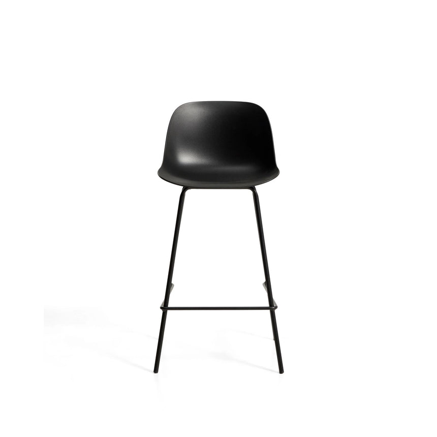 Schwarzer Hocker Altea mit Stahlbeinen mit schwarzem Finish, 65 cm von Kave Home – Bild 5