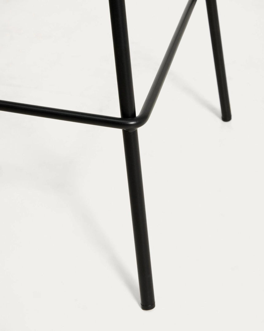 Schwarzer Hocker Altea mit Stahlbeinen mit schwarzem Finish, 65 cm von Kave Home – Bild 8