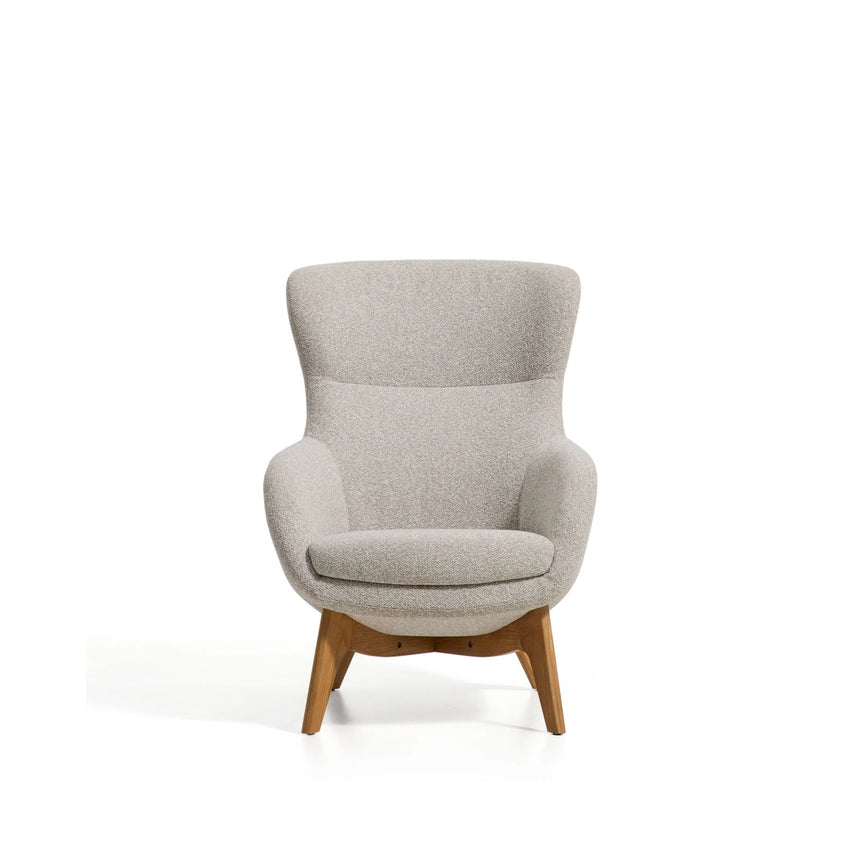 Sessel Adiran mit dicker Chenille und Beinen aus massivem Eichenholz von Kave Home – Bild 5