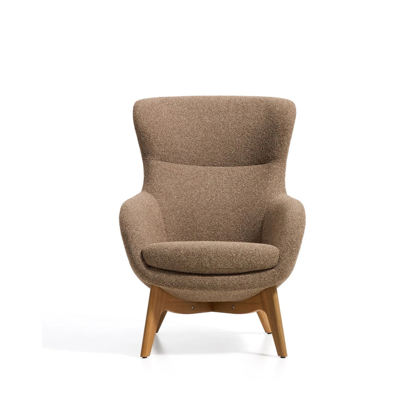 Sessel Adiran mit dicker Chenille und Beinen aus massivem Eichenholz mit natürlichem Finish von Kave Home – Bild 6