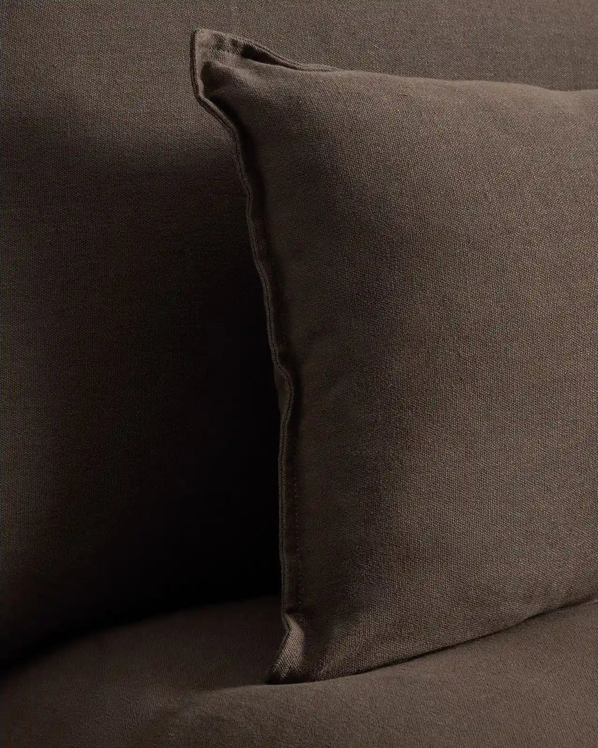 Sessel Anarela mit abnehmbarem Bezug aus 100 % Leinen in Taupe, 110 cm, FSC Mix Credit von Kave Home – Bild 5
