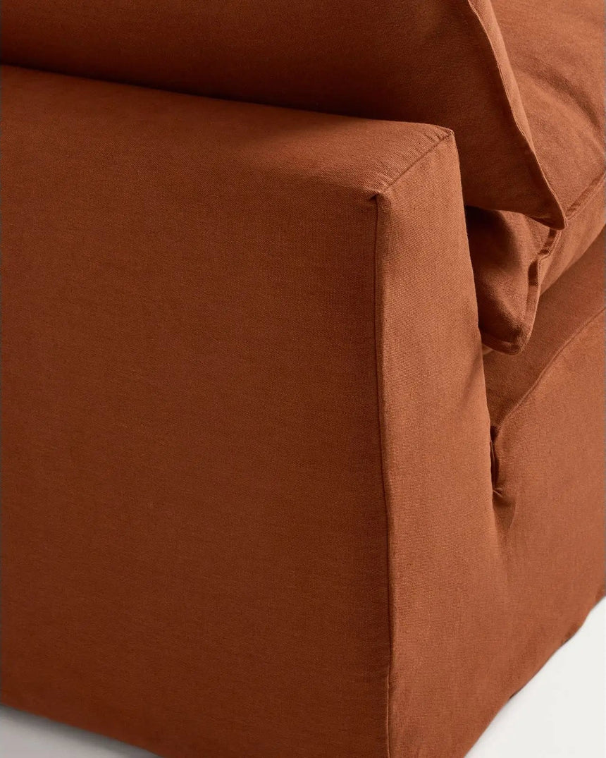 Sessel Anarela mit abnehmbarem Bezug aus Leinen, 110 cm, FSC Mix Credit von Kave Home – Bild 5