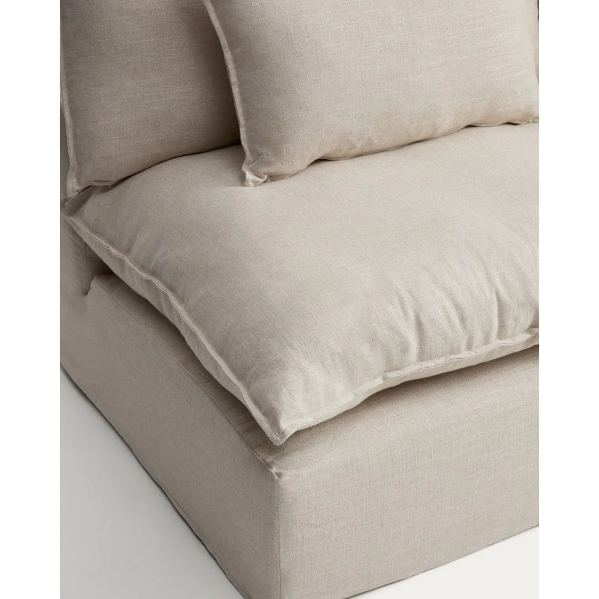 Sessel Anarela mit abnehmbarem Bezug aus Leinen und Viskose, 110 cm, FSC Mix Credit von Kave Home – Bild 5