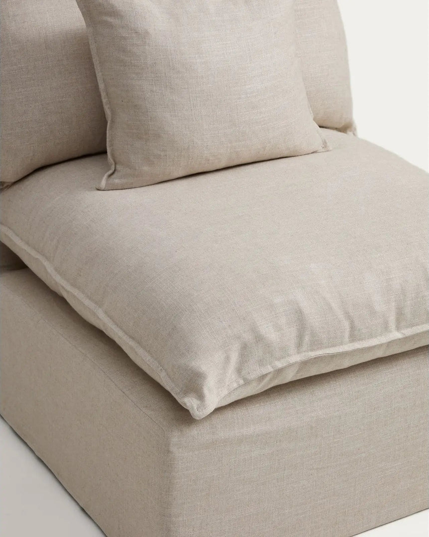 Sessel Anarela mit abnehmbarem Bezug aus Leinen und Viskose, 90 cm, FSC Mix Credit von Kave Home – Bild 5