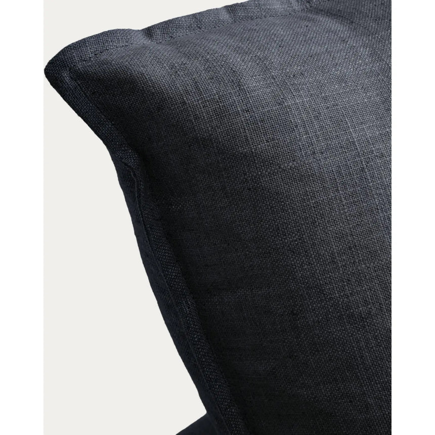 Sessel Anarela mit abnehmbarem Bezug aus Leinen und Viskose in Dunkelgrau, 110 cm, FSC Mix Credit von Kave Home – Bild 7