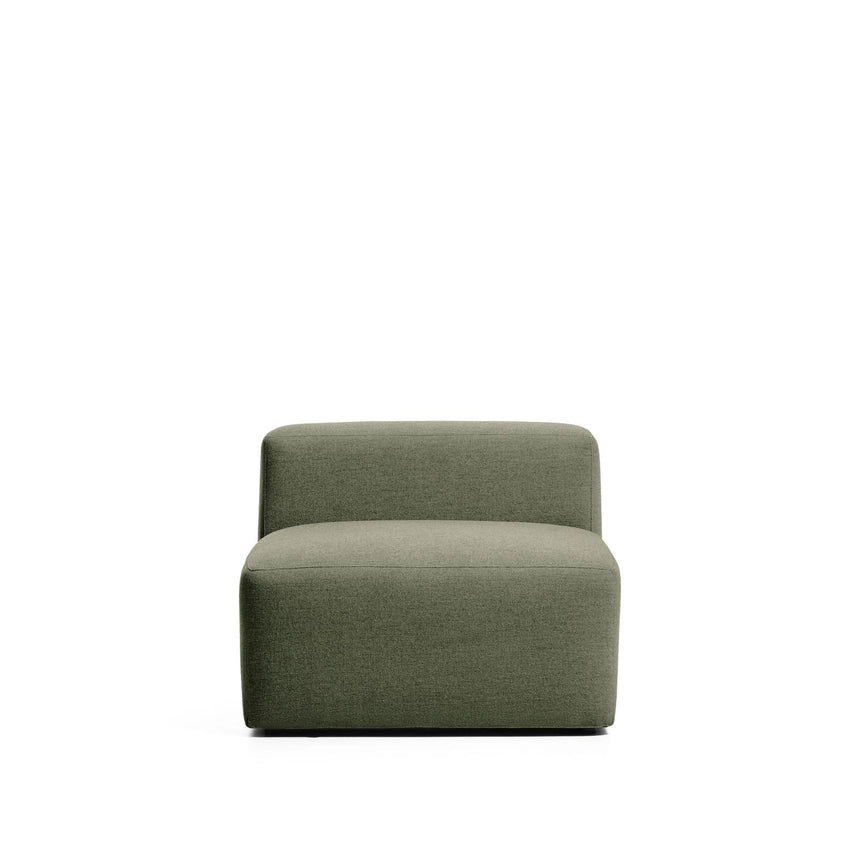 Sessel Blok in moosgrüner Chenille, 90 cm, FSC Mix Credit von Kave Home – Bild 1