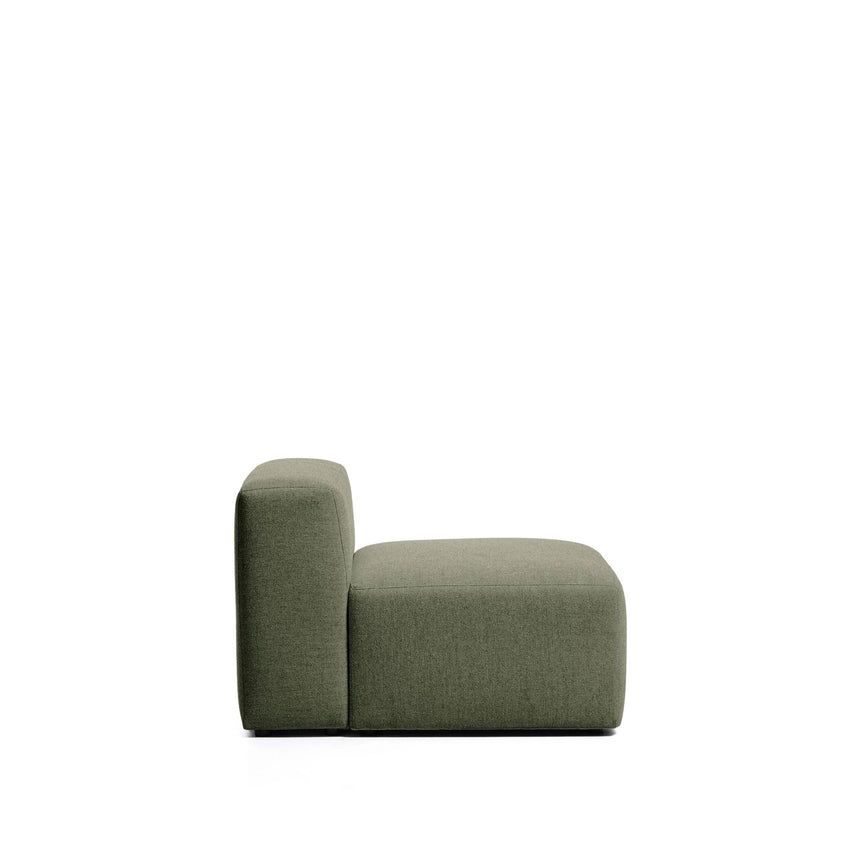 Sessel Blok in moosgrüner Chenille, 90 cm, FSC Mix Credit von Kave Home – Bild 2
