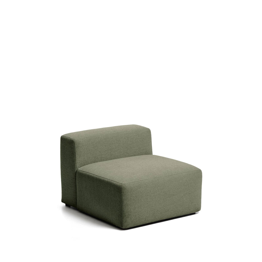 Sessel Blok in moosgrüner Chenille, 90 cm, FSC Mix Credit von Kave Home – Bild 3