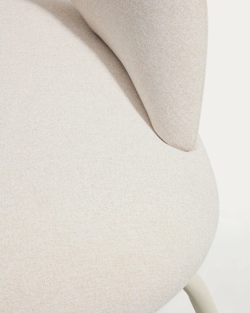 Sessel Bonali mit beiger Chenille und beigen Metallbeinen, FSC Mix Credit von Kave Home – Bild 10