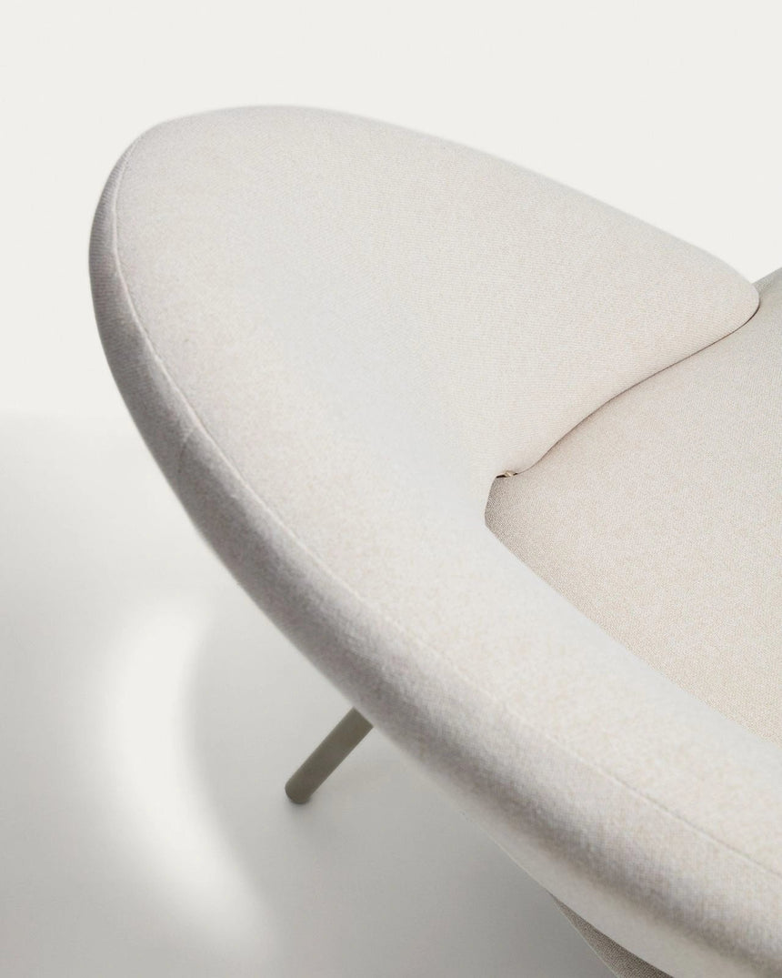 Sessel Bonali mit beiger Chenille und beigen Metallbeinen, FSC Mix Credit von Kave Home – Bild 8