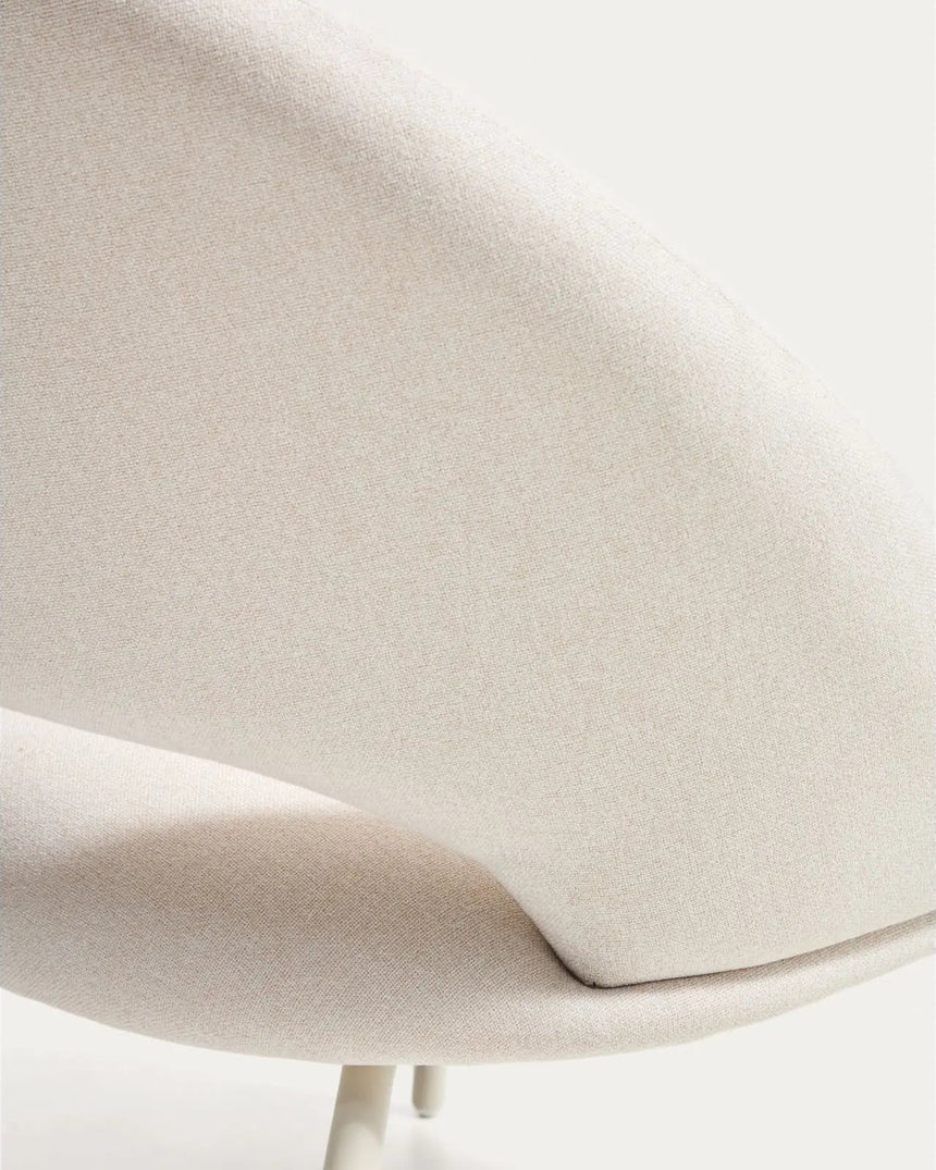 Sessel Bonali mit beiger Chenille und beigen Metallbeinen, FSC Mix Credit von Kave Home – Bild 9