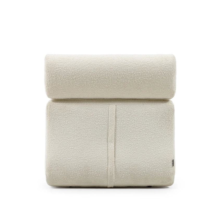Sessel Club mit Bouclé-Stoff in Weiß von Kave Home – Produktbild 17