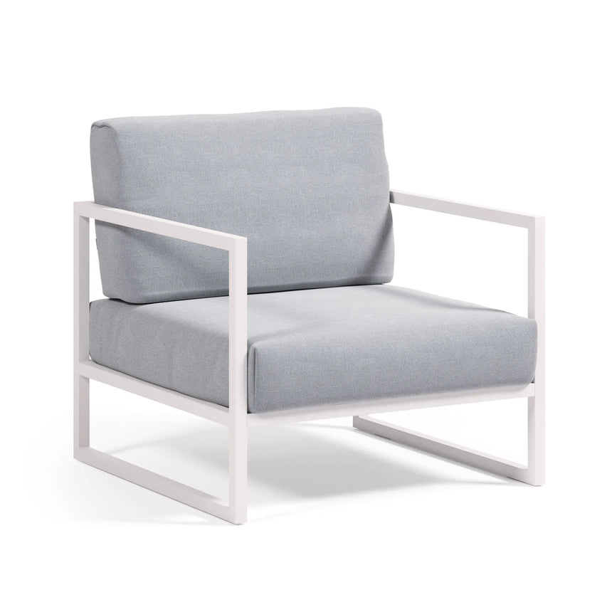 Sessel Comova 100% outdoor blau und Aluminium weiss von Kave Home – Produktbild 4