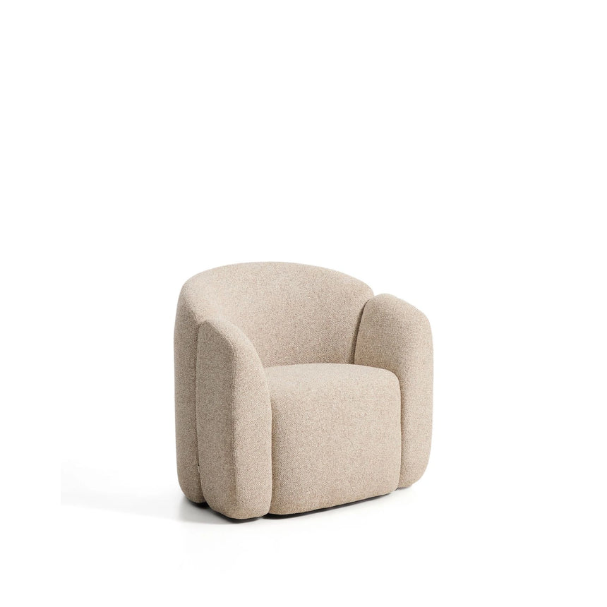 Sessel Corvena aus Chenille in Beige FSC-Mix-Kredit 85 cm von Kave Home – Bild 1