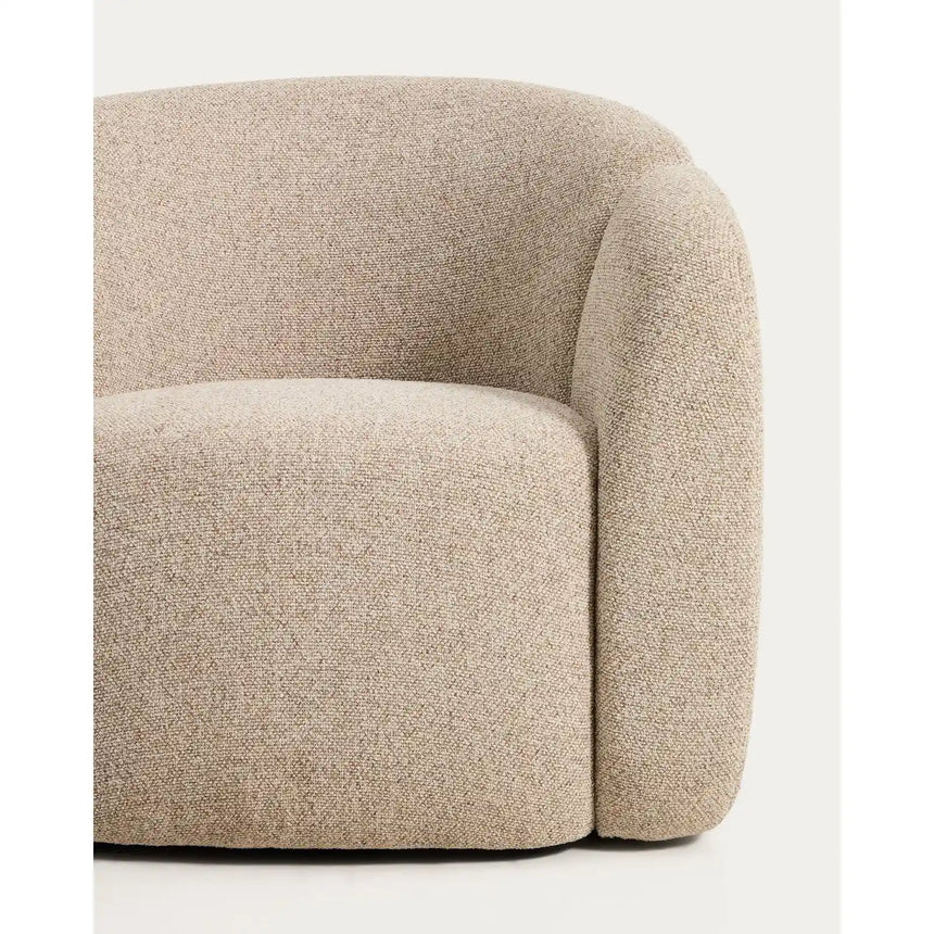 Sessel Corvena aus Chenille in Beige FSC-Mix-Kredit 85 cm von Kave Home – Bild 8