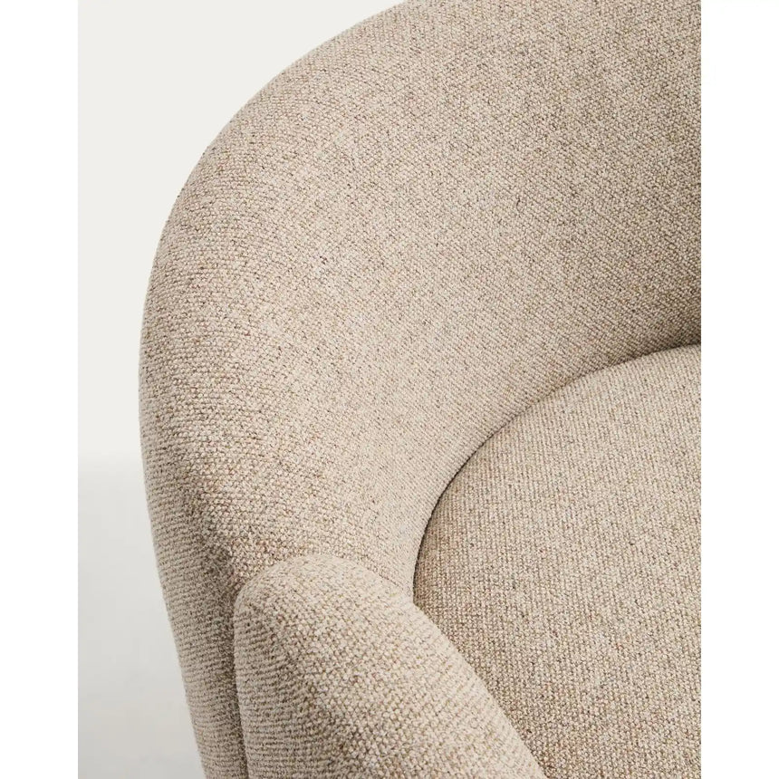 Sessel Corvena aus Chenille in Beige FSC-Mix-Kredit 98 cm von Kave Home – Bild 9