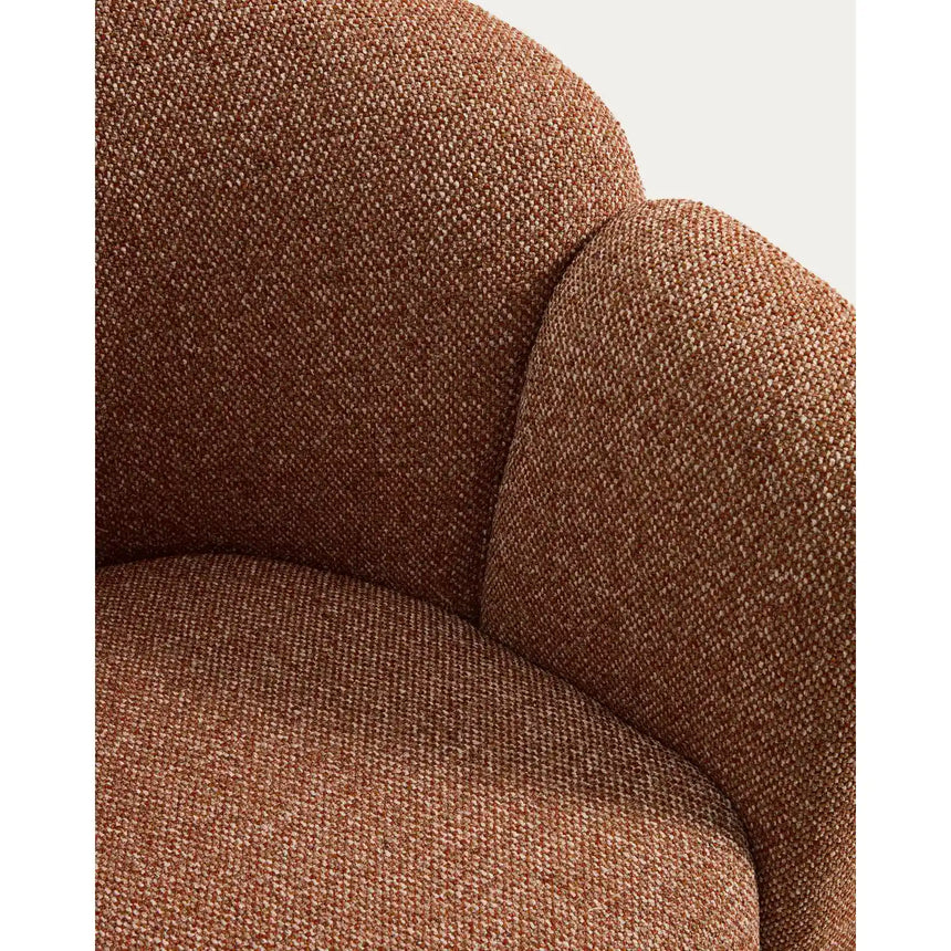 Sessel Corvena aus Chenille in Terrakotta FSC-Mix-Kredit 85 cm von Kave Home – Bild 12