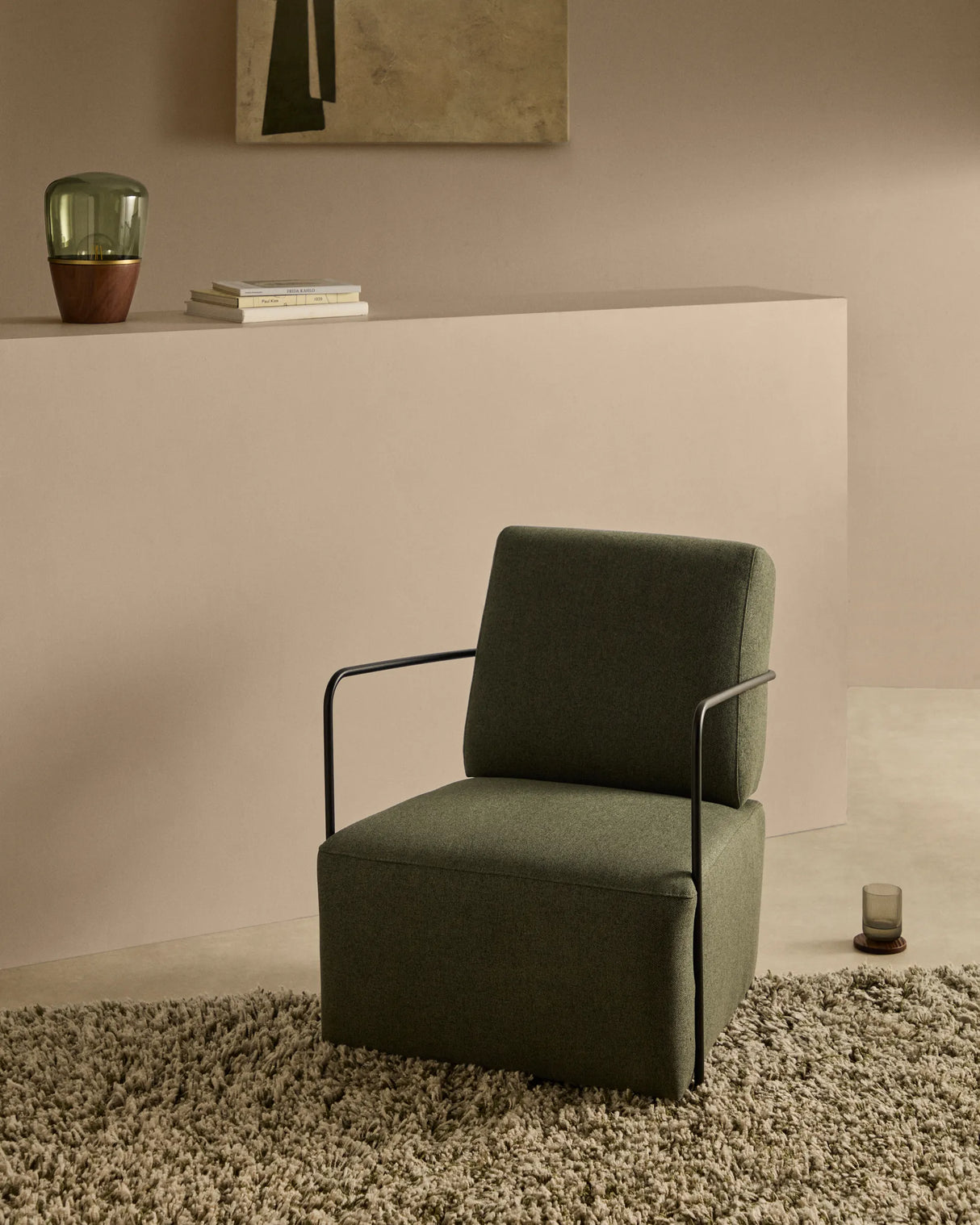 Sessel Gamer in Grün und Metall mit mattschwarzer Lackierung von Kave Home – Produktbild 6