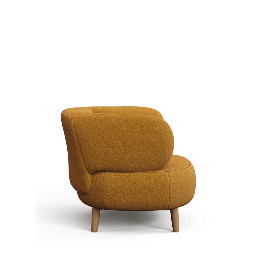 Sessel Luisa in Senfgelb mit Beinen aus massivem Buchenholz, 90 cm von Kave Home – Bild 4