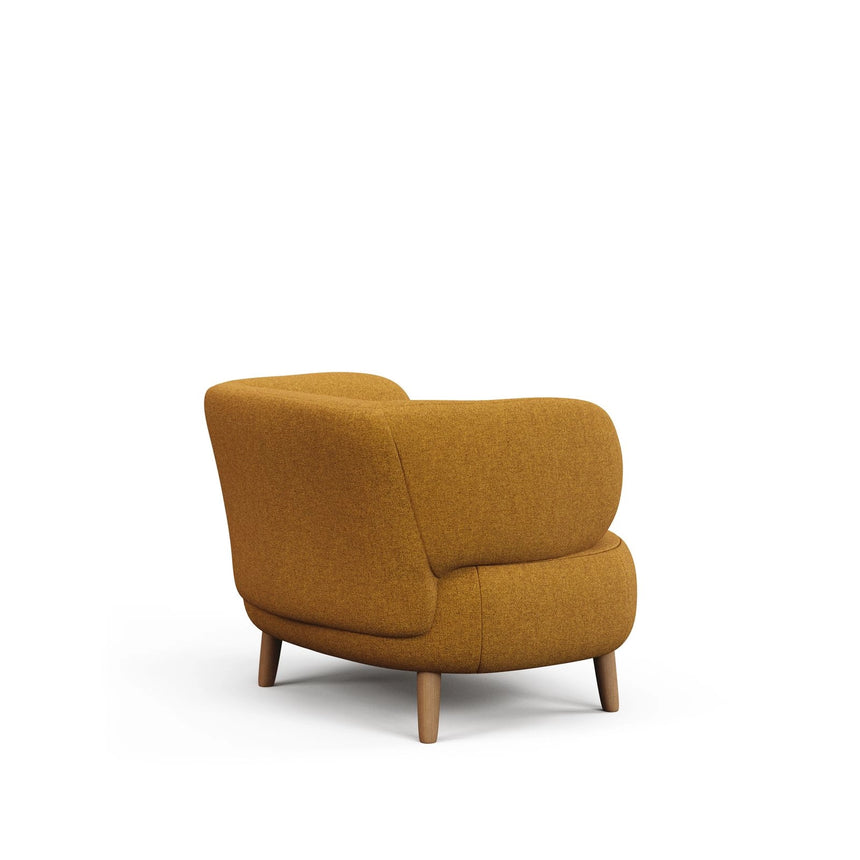 Sessel Luisa in Senfgelb mit Beinen aus massivem Buchenholz, 90 cm von Kave Home – Bild 5