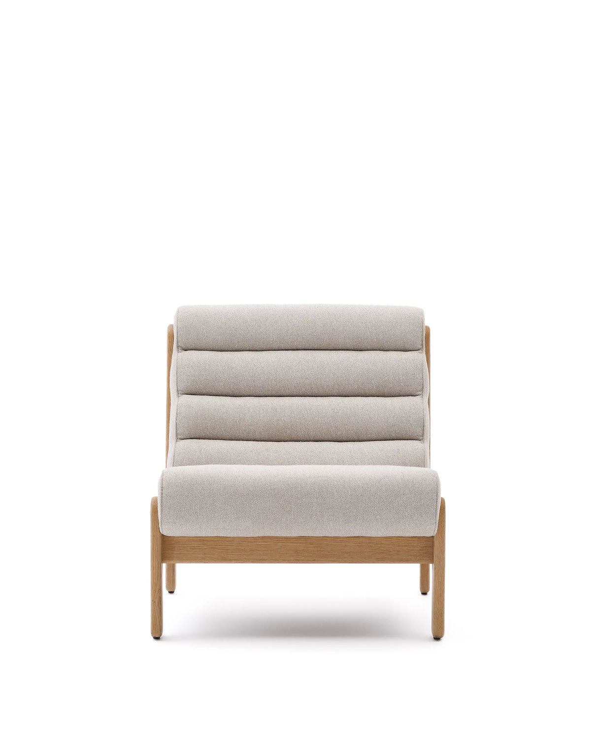 Sessel Magira in Beige aus massivem Eichenholz mit Finish in natürlichem Farbton von Kave Home – Produktbild 12