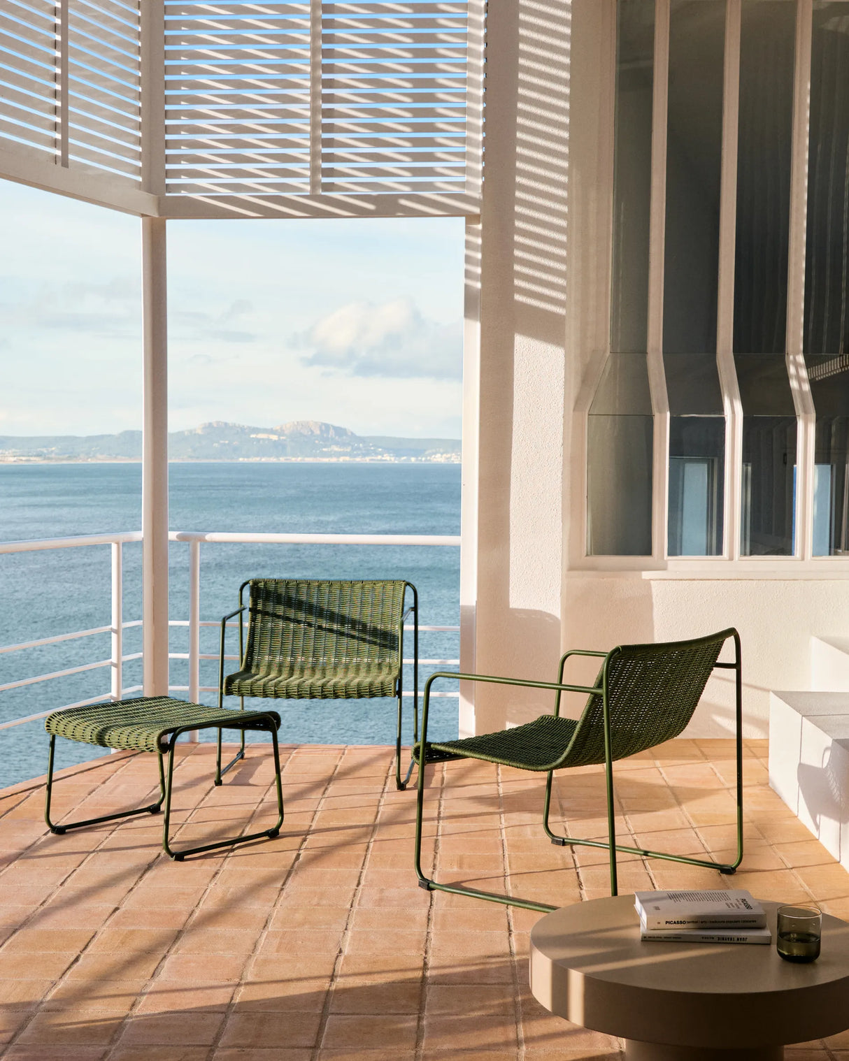 Sessel Maurina aus grün verzinktem Stahl mit grünem Seil von Kave Home – Produktbild 8