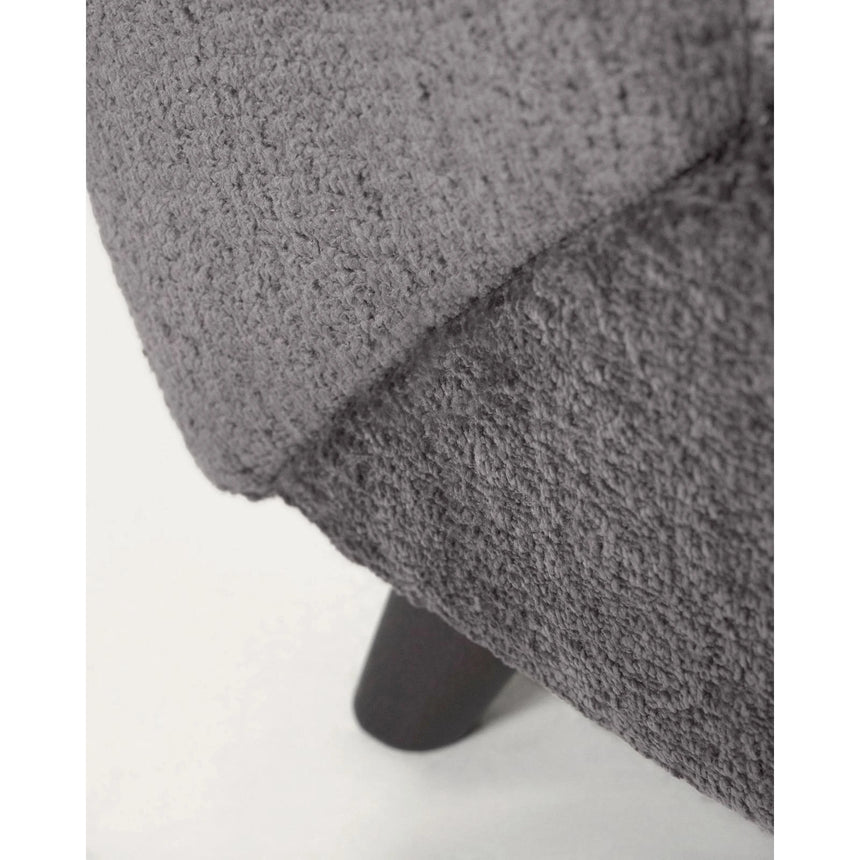 Sessel Meghan aus grauer Chenille und Holz mit Wenge-Finish von Kave Home – Bild 11