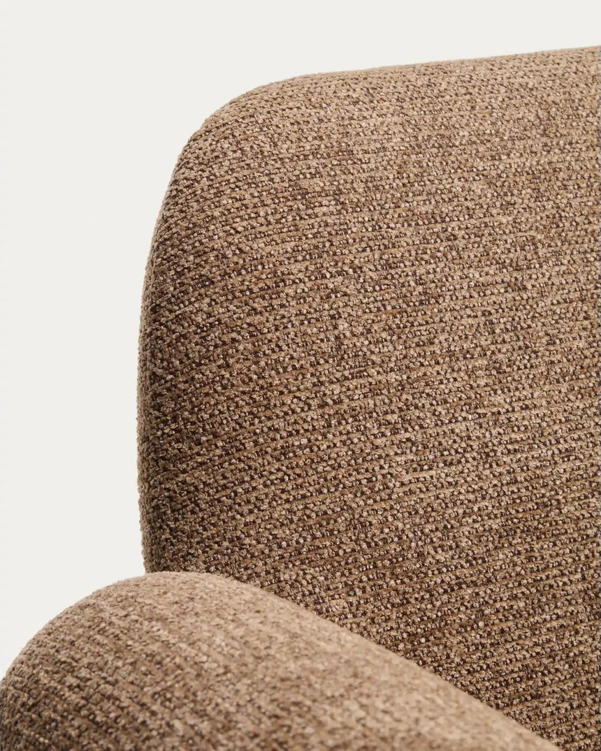 Sessel Melvia mit Chenille in Schokoladenbraun von Kave Home – Bild 6