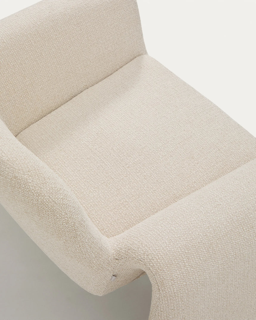 Sessel Melvia mit beiger Chenille von Kave Home – Produktbild 11