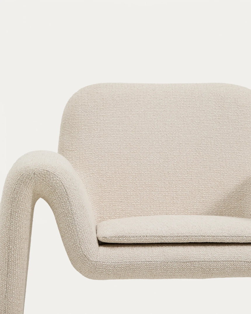 Sessel Melvia mit beiger Chenille von Kave Home – Produktbild 9