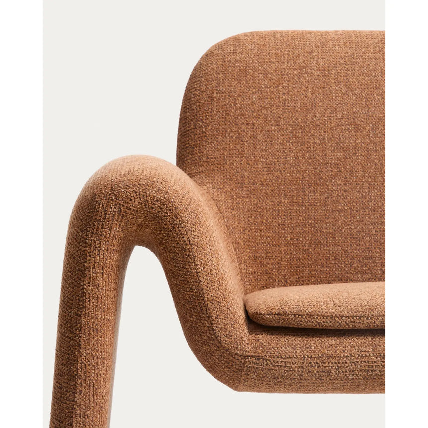 Sessel Melvia mit terrakottafarbener Chenille von Kave Home – Bild 8
