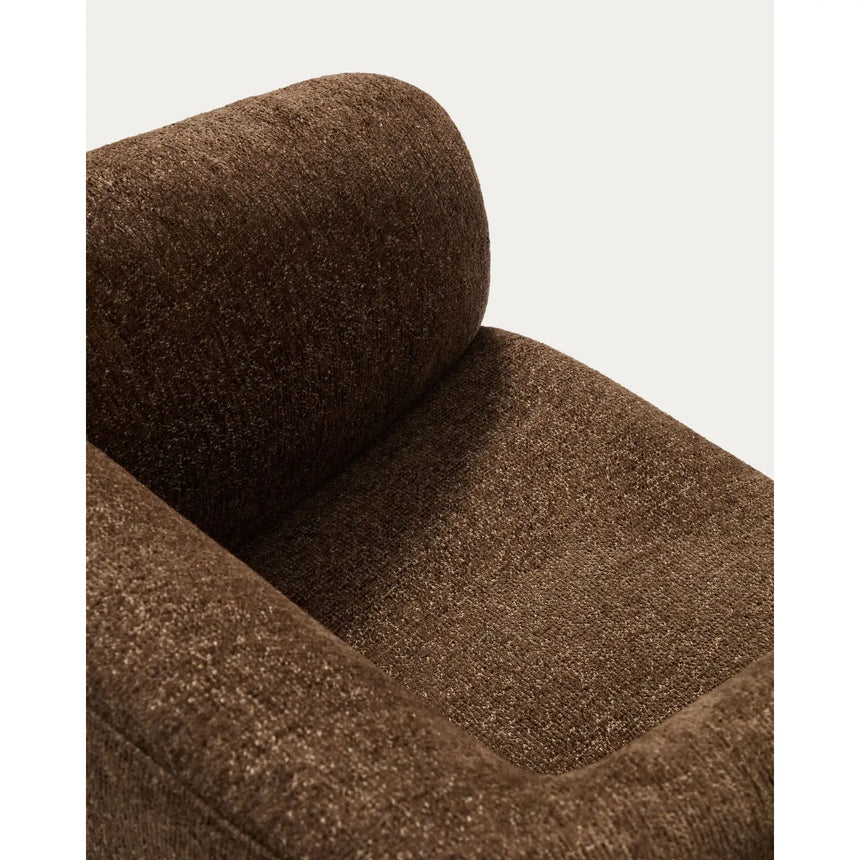 Sessel Milare in schokobrauner Chenille, 73 cm, FSC 100 % von Kave Home – Bild 8