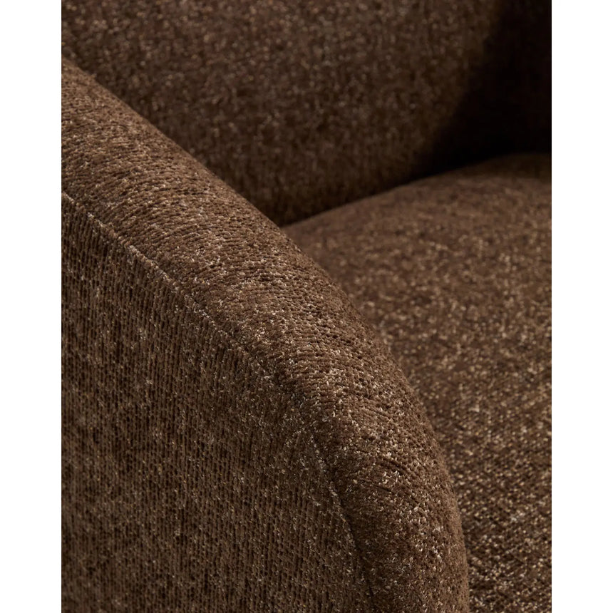 Sessel Milare in schokobrauner Chenille, 83 cm, FSC 100 % von Kave Home – Bild 9