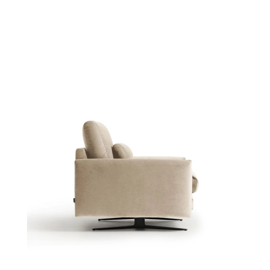 Sessel Veliro mit perlfarbenem Samt und Stahlbeinen mit schwarzem Finish FSC Mix Credit von Kave Home – Bild 5