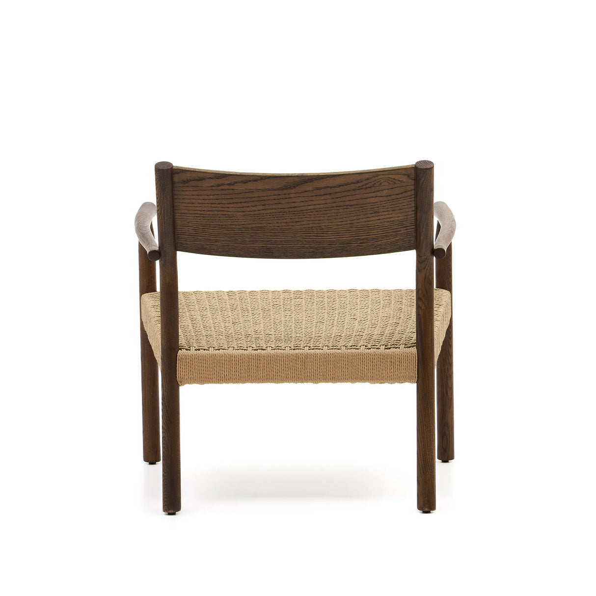 Sessel Yalia massives Eichenholz mit Nussholz-Finish und Sitz aus Papierseil FSC 100% von Kave Home – Produktbild 12