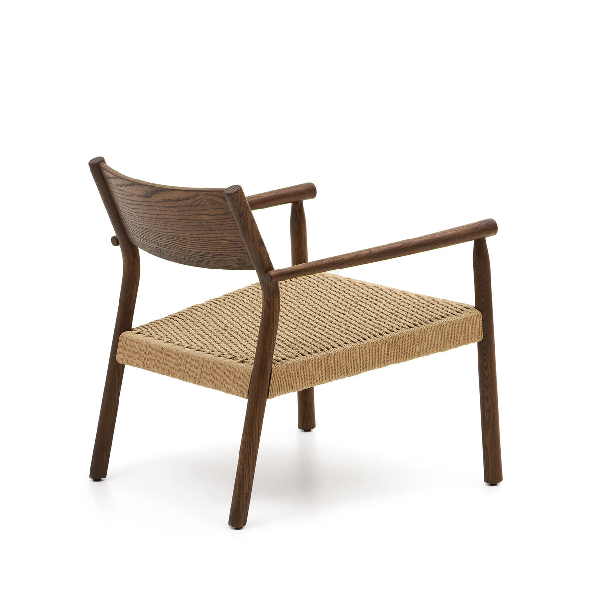 Sessel Yalia massives Eichenholz mit Nussholz-Finish und Sitz aus Papierseil FSC 100% von Kave Home – Produktbild 8